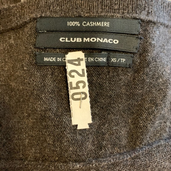 Brown Club Monaco Cashmere V-neck Sweater Sz XS - Picture 4 of 4